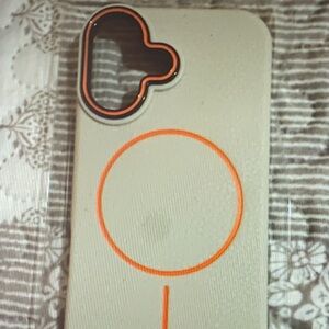Cream and Orange Phone Case